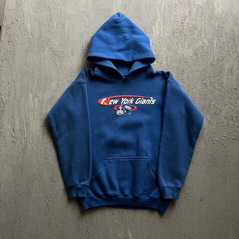 Vintage New York Giants Hoodie Medium Blue 1990s NFL Football